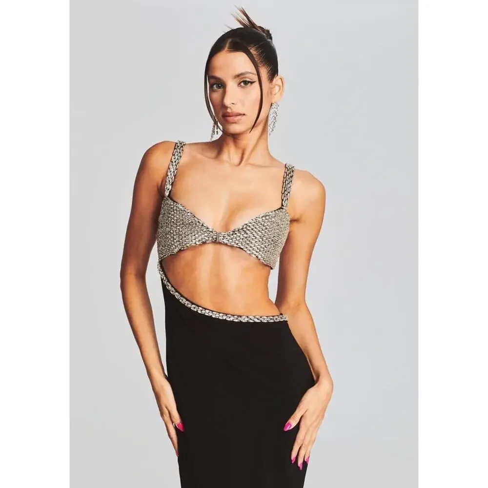 New Retrofête FERNANDA DRESS In Black/Silver Size XXL $1395 - Picture 2 of 11